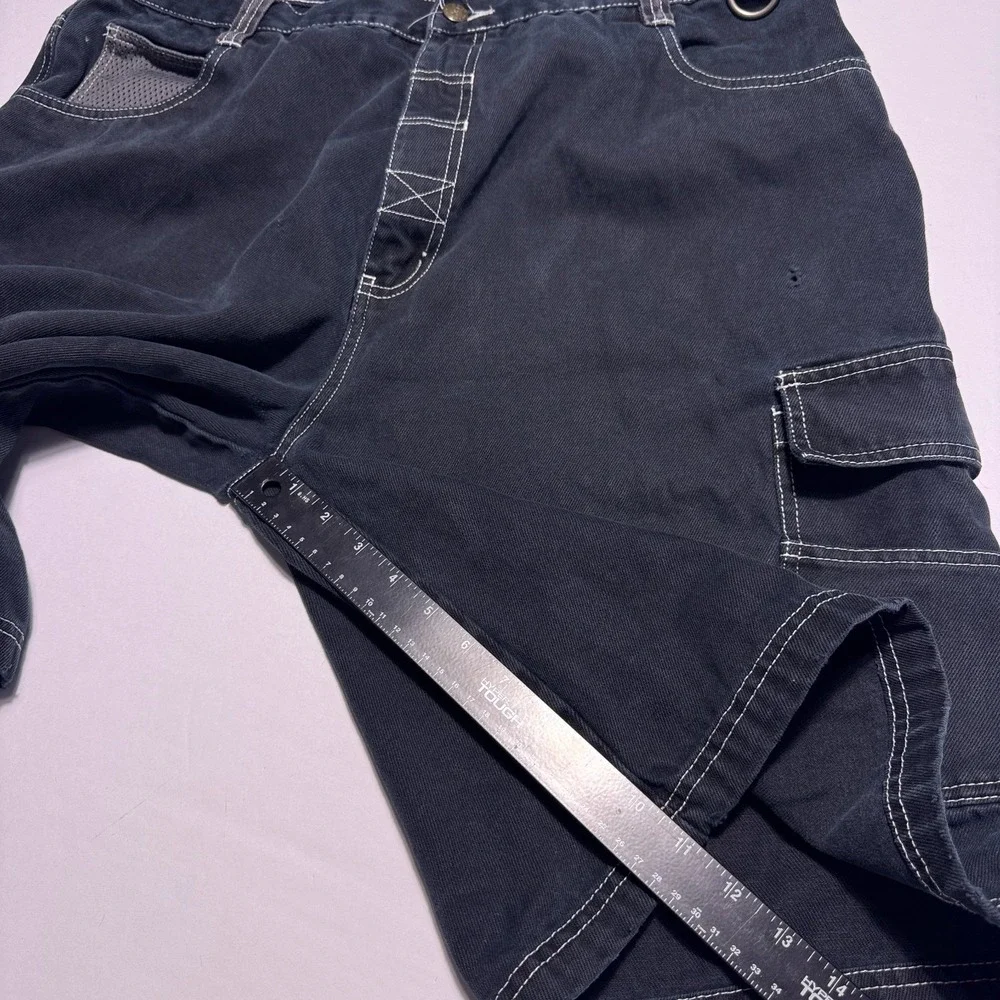 Vintage OTB Denim Jean Shorts Mens 36 Baggy Fit Jorts Black Skate Y2K 90s - Picture 8 of 8
